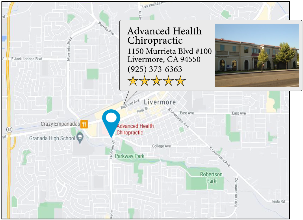 map of Advanced Health Chiropractic