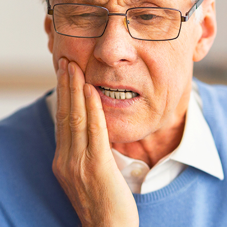 Man with TMJ pain in need of chiropractic care in Livermore